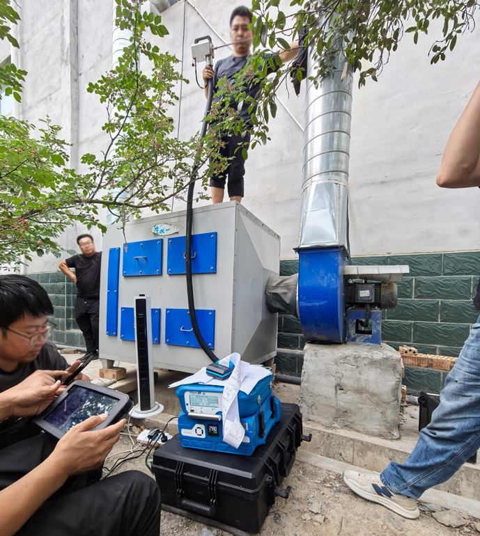 甘肅某環(huán)保企業(yè)非甲烷總烴濃度現(xiàn)場(chǎng)測(cè)試